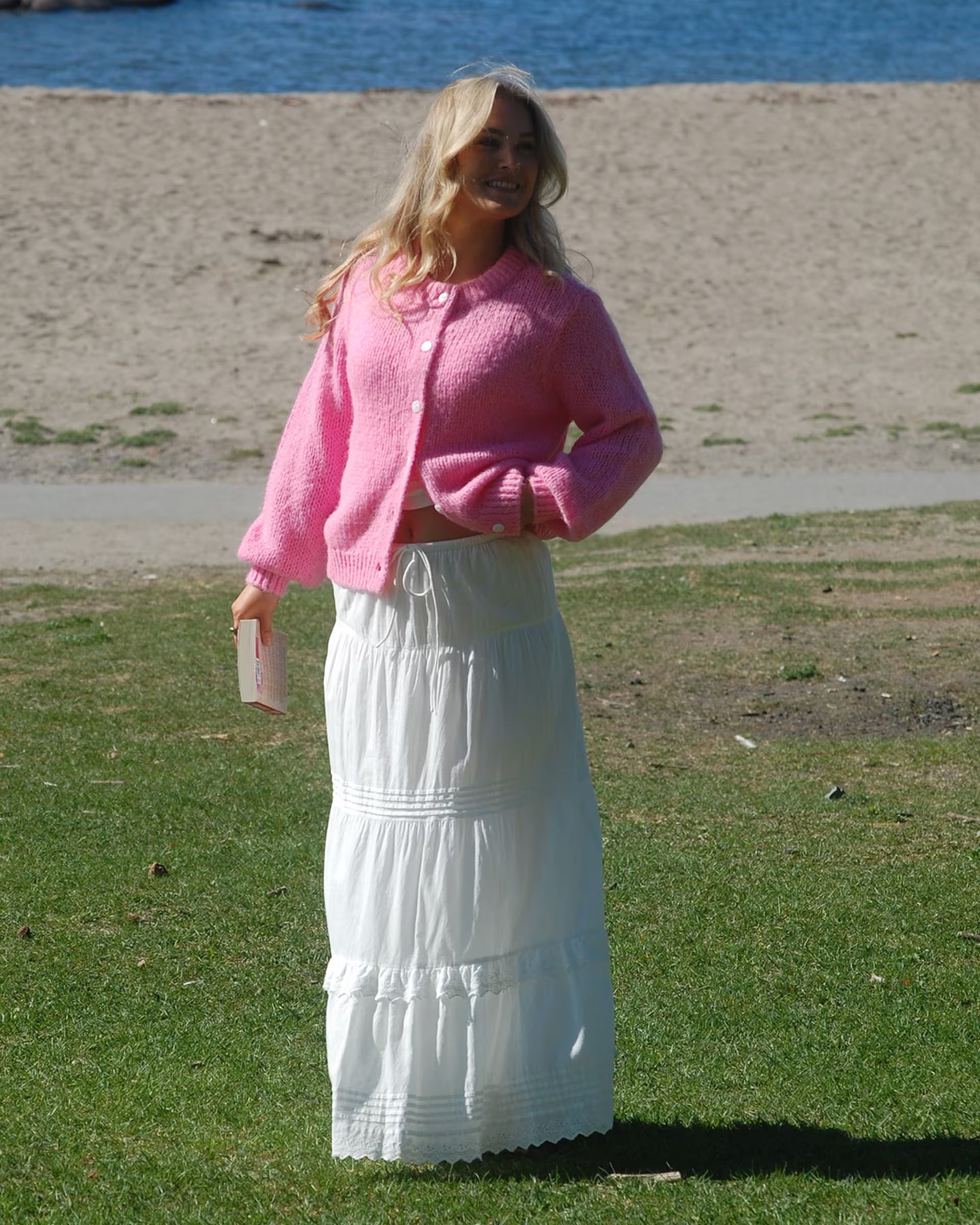 VMWILO Knitted Cardigan - Pink Cosmos